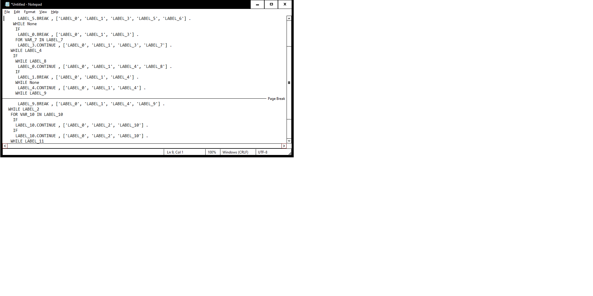 EDITOR PAGE BREAKS.
