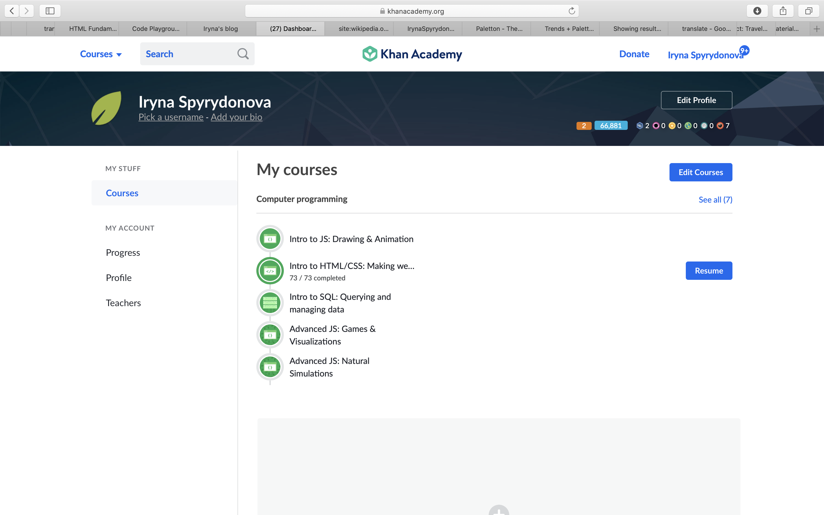 Screenshot KhanAcademy