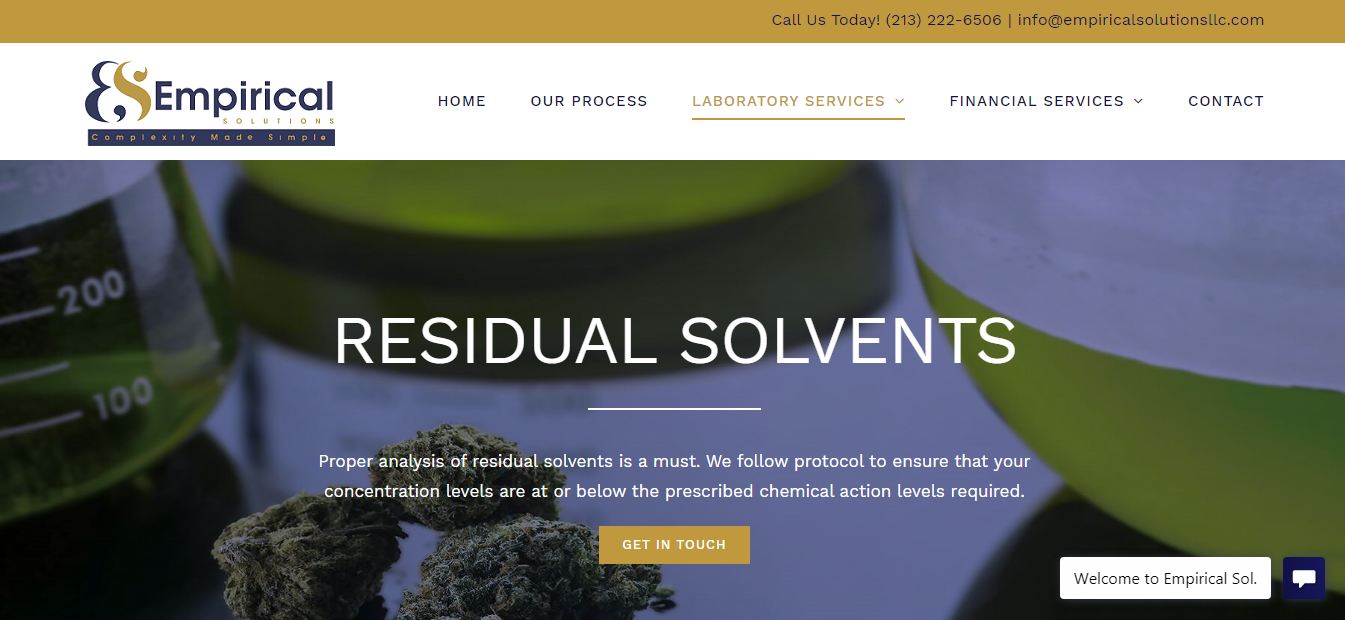 Residual solvent testing
