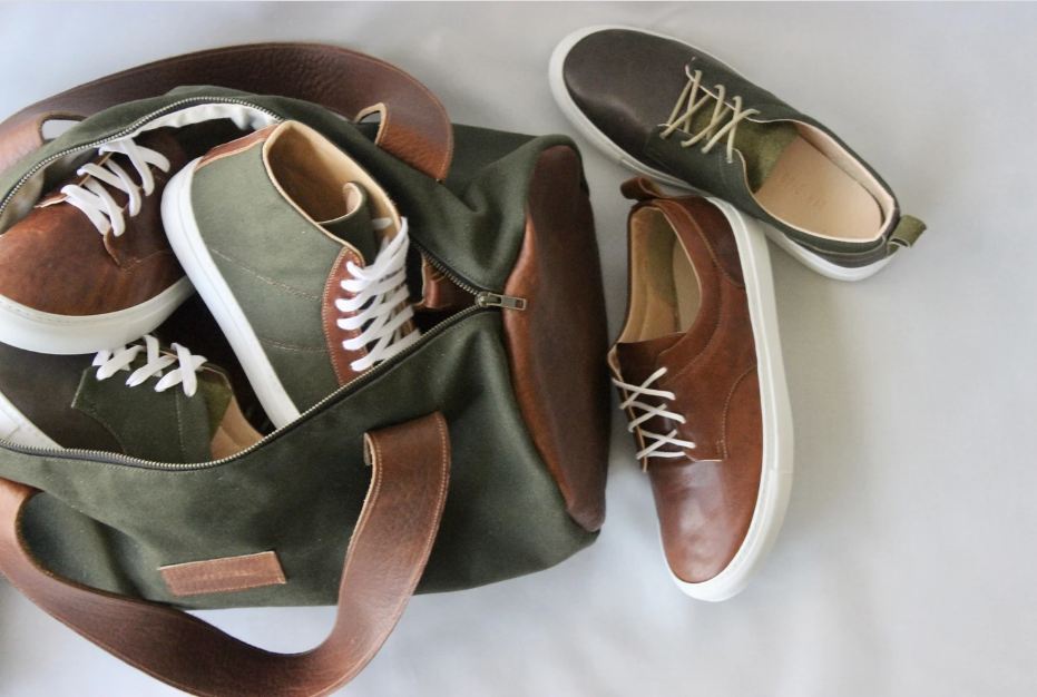 Leather sneakers