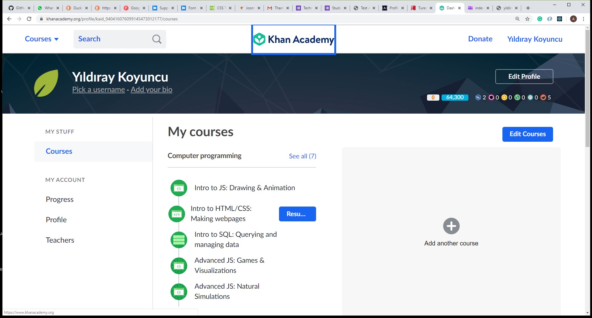 yıldıray koyuncu khan academy screenshot