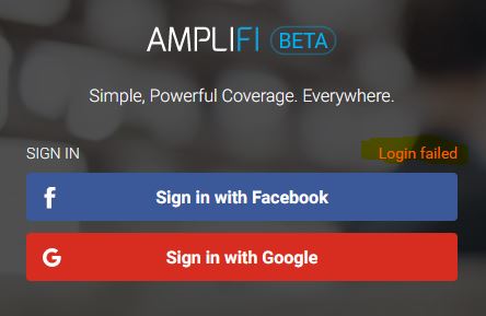 Amplifi controller error