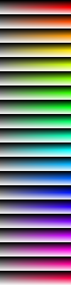 COLOURS BY HUE.