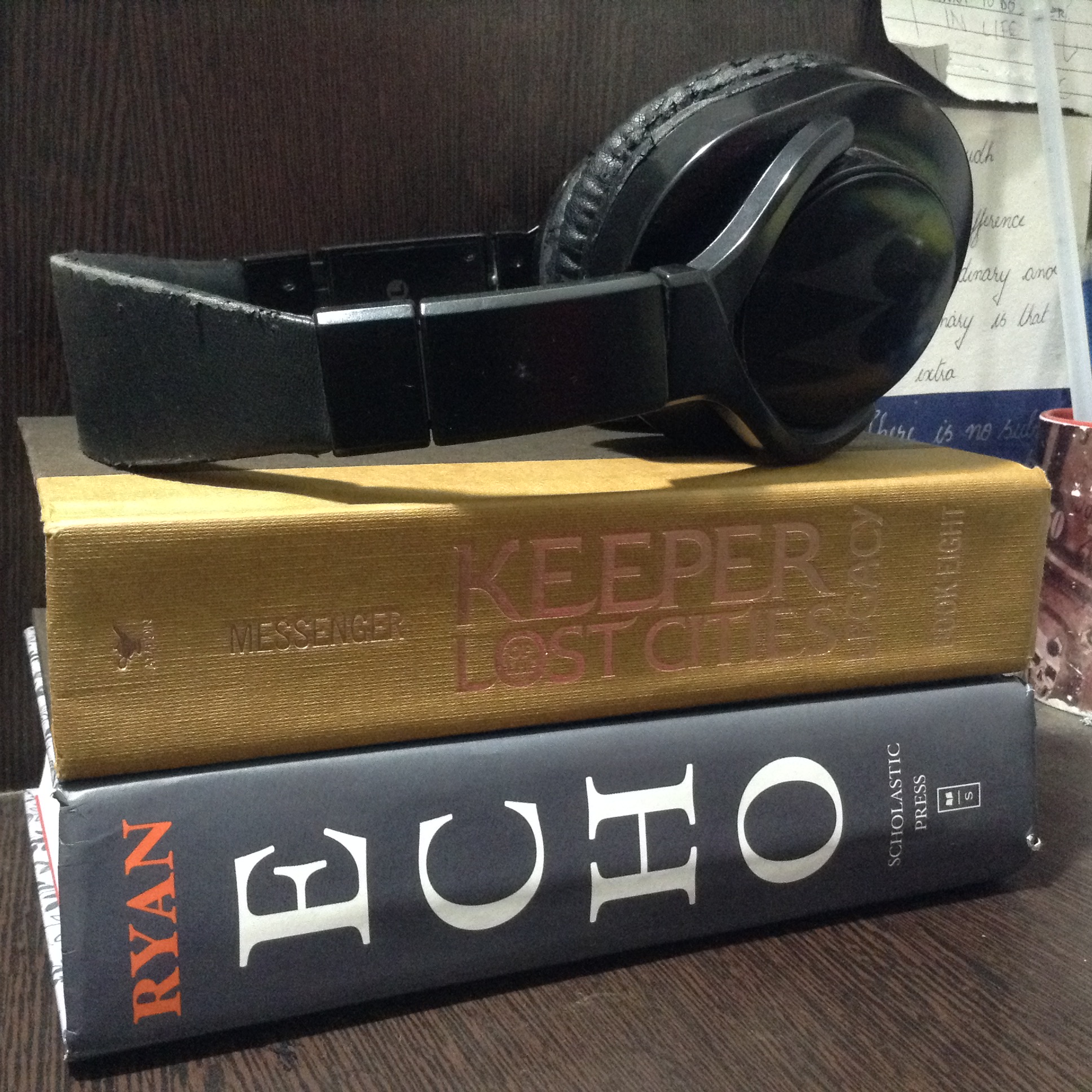 Books and headphones