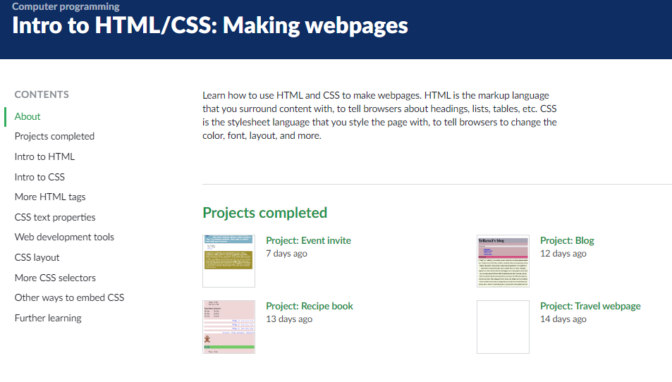 Projects completed