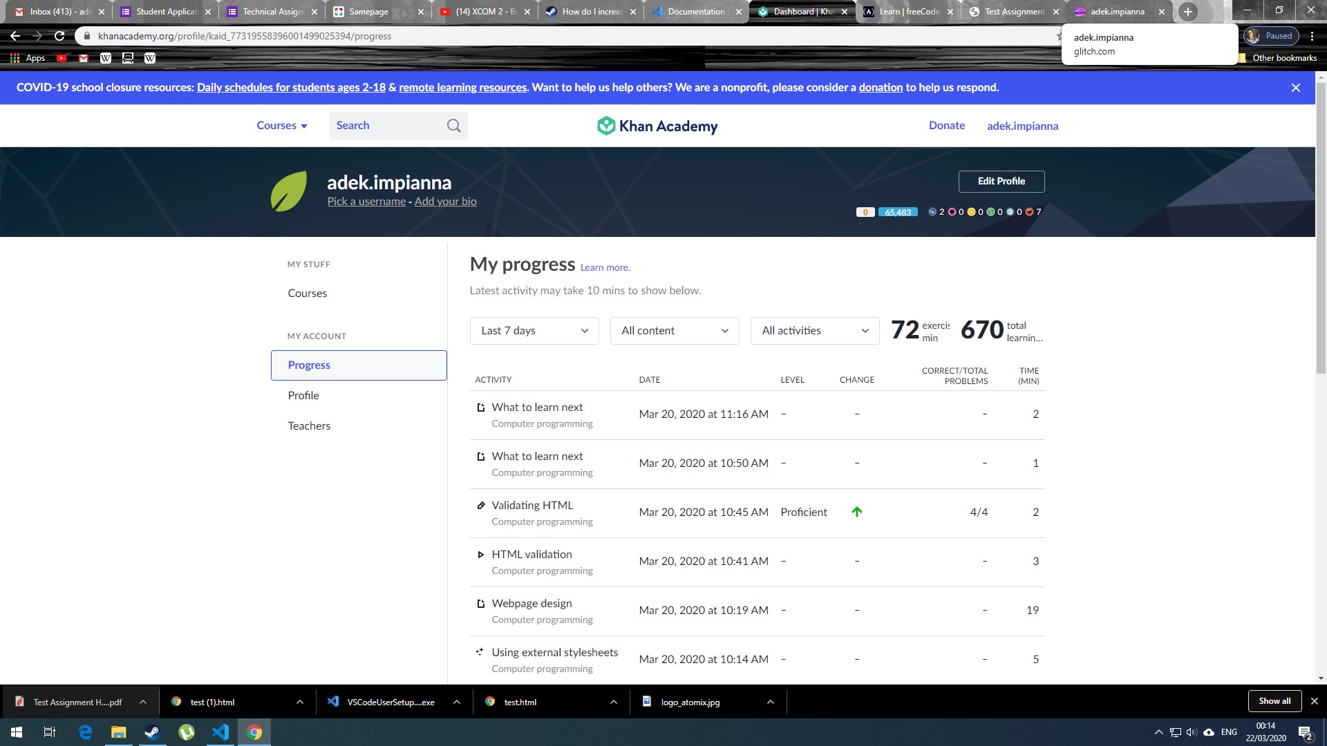 KhanAcademy Adek Impianna
