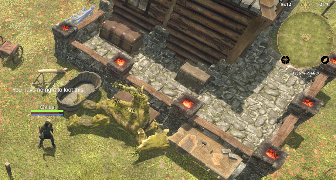 Cannot loot treant.
