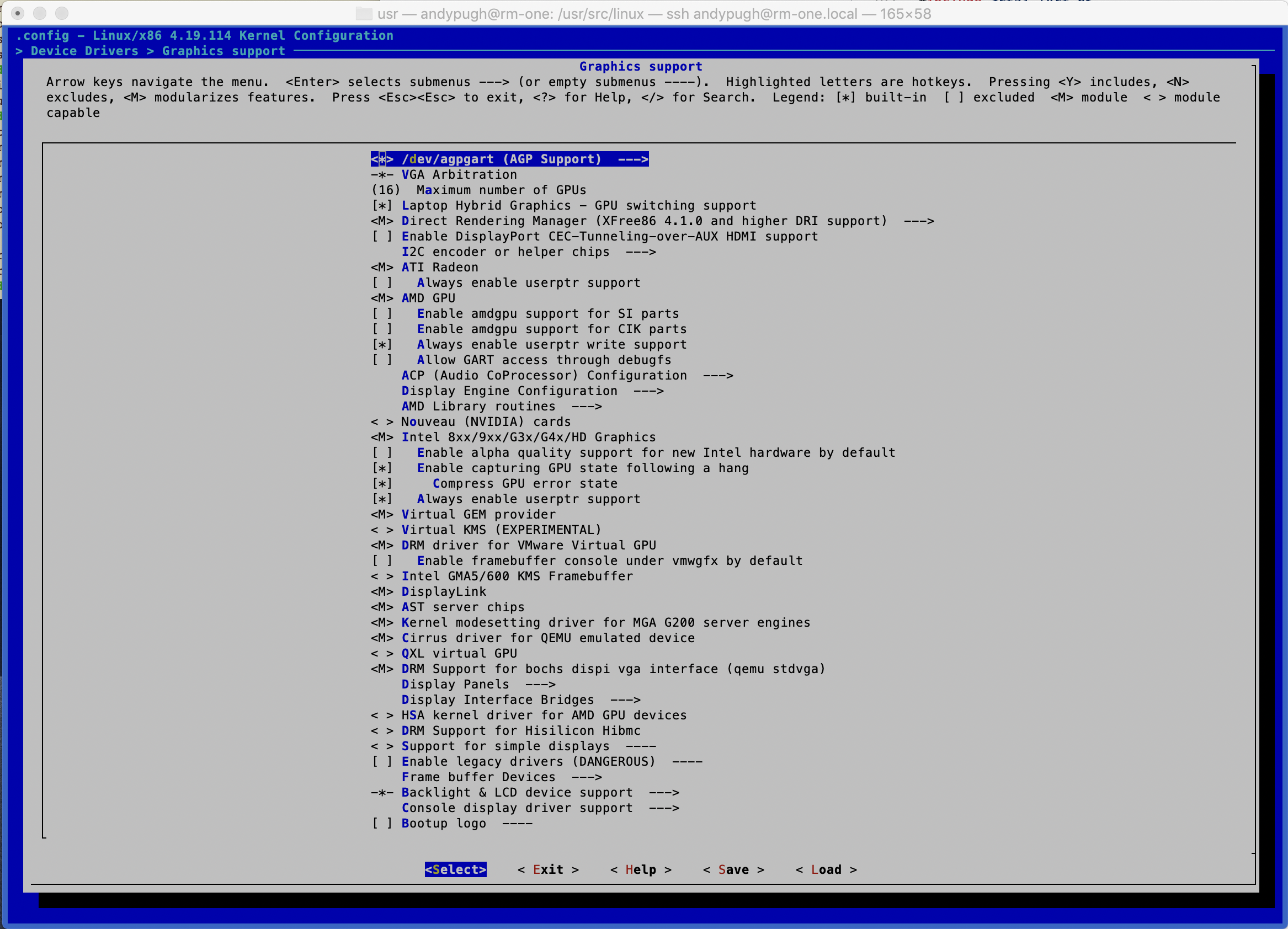 RTAI kernel config