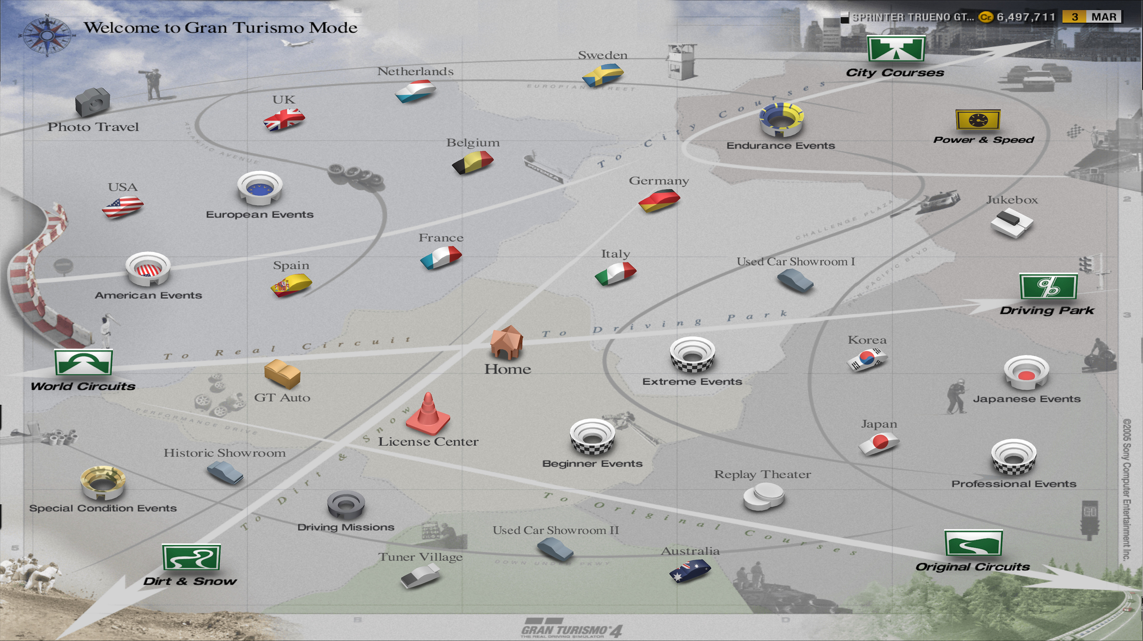 Gran Turismo 4 Whole Map