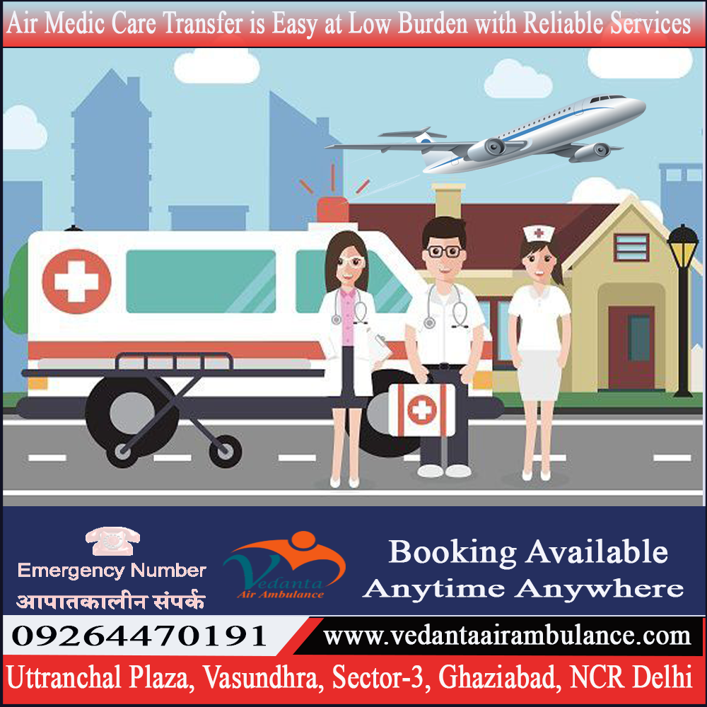 Supportive ICU Treatment along Rehabilitation by Vedanta Air Ambulance Services in Delhi