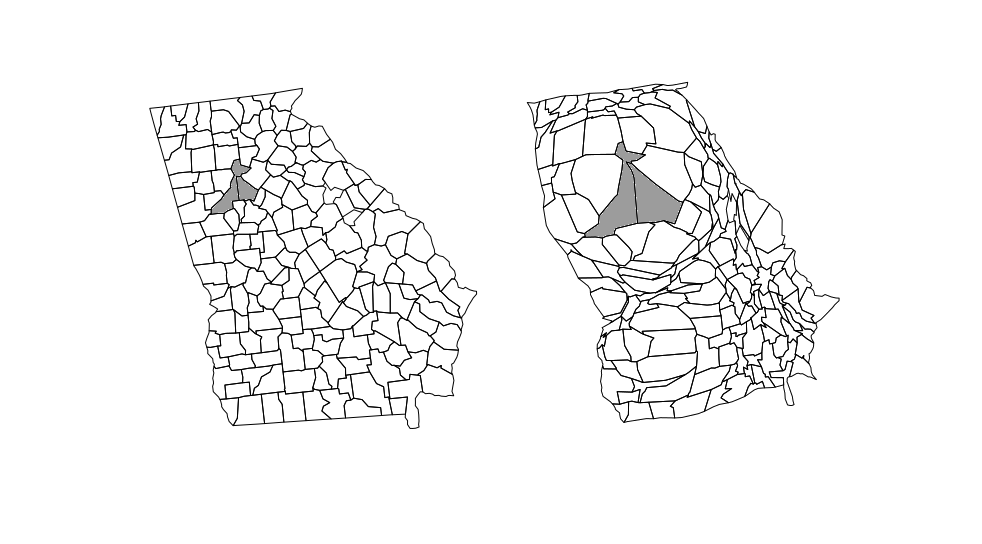 Georgia Counties by Covid-19 May 1