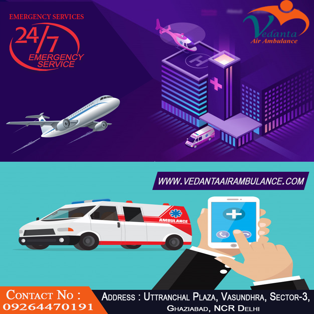 Get Air Ambulance Services in Kolkata by Vedanta Air Ambulance at Low Cost