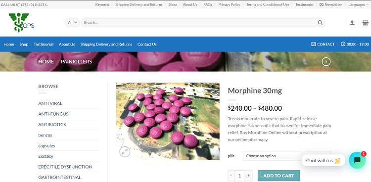 Online morphine tablets