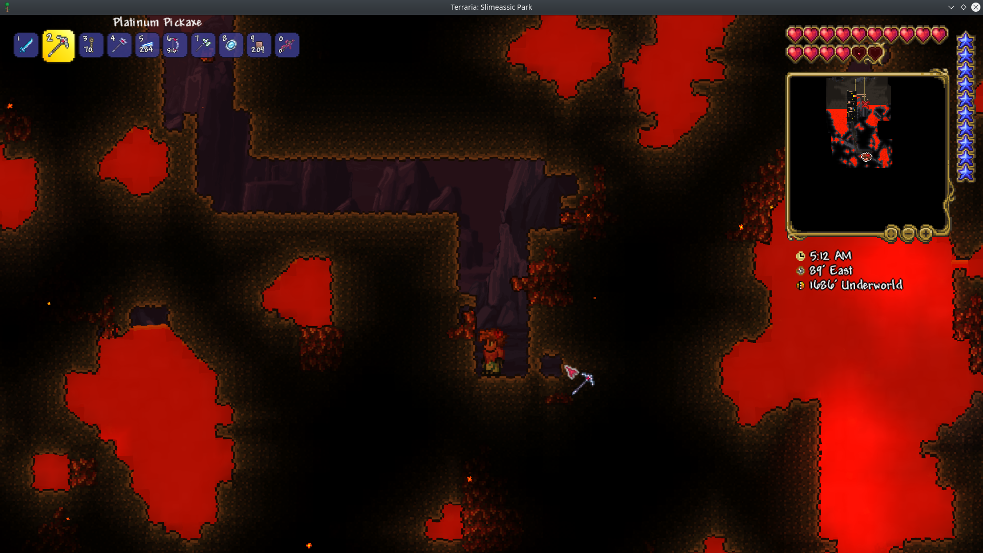 my lava to "drain"