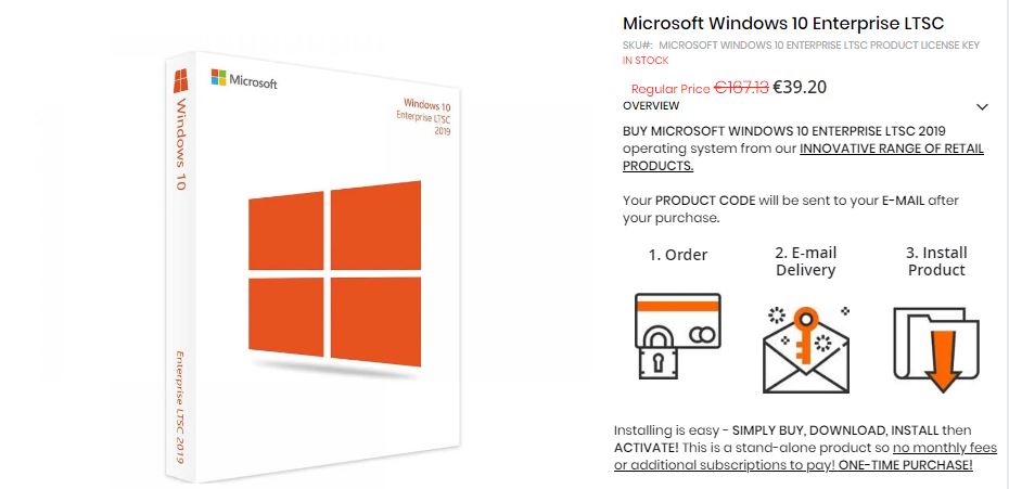 Windows 10 enterprise ltsc 2019