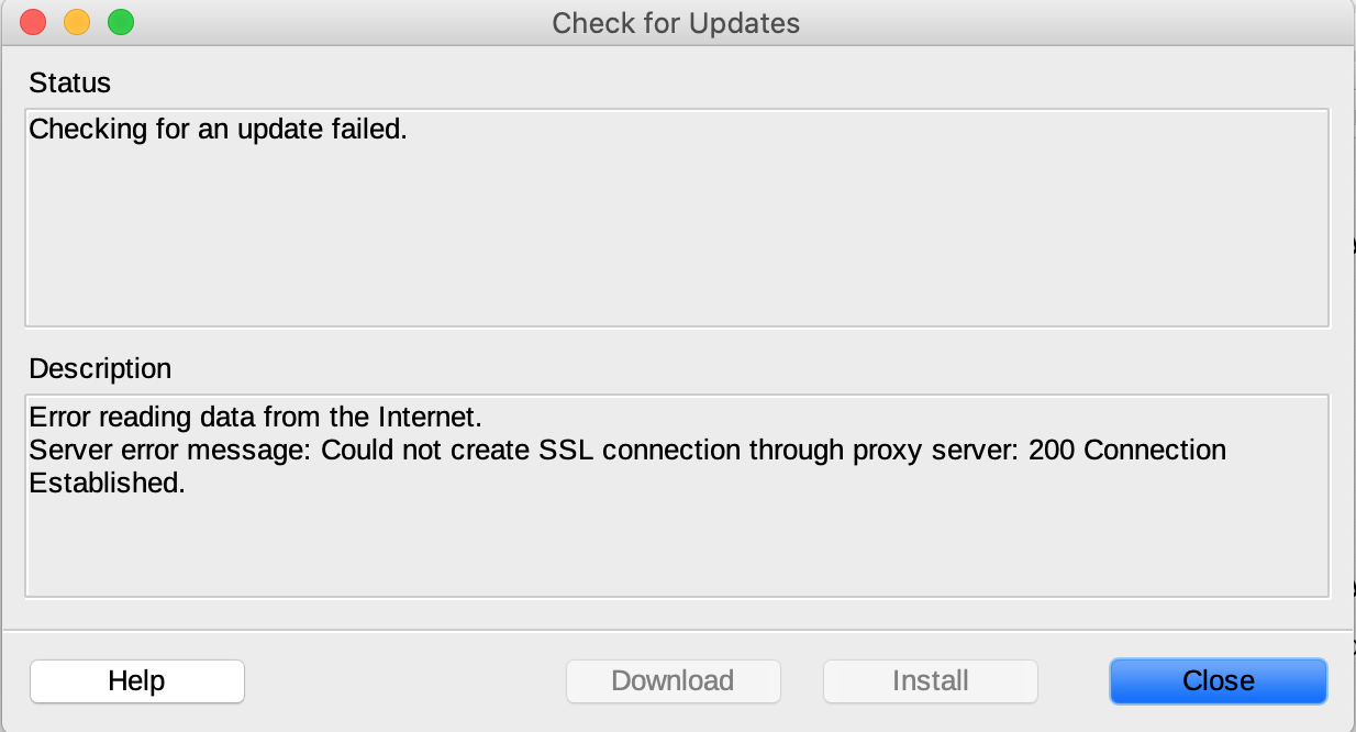 Open Office Update Error
