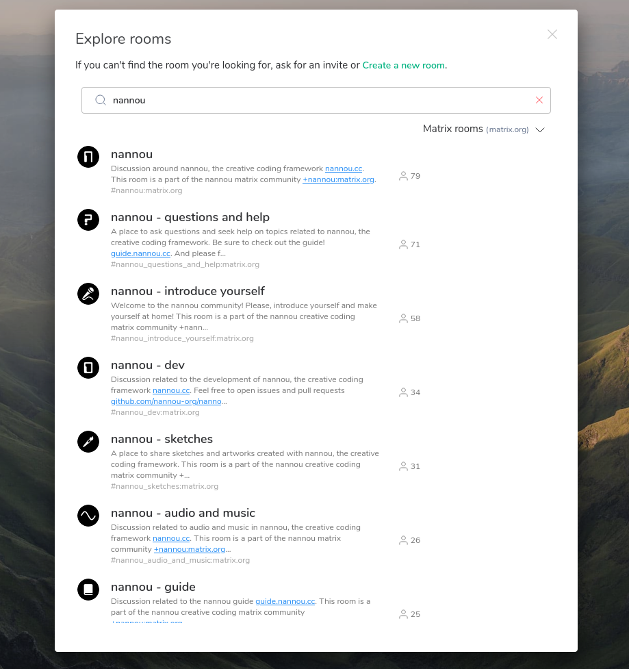 Screenshot: Nannou on riot / Matrix