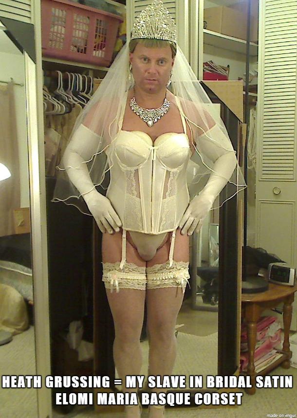 HEATH GRUSSING = My Slave in BRIDAL SATIN ELOMI MARIA BASQUE CORSET