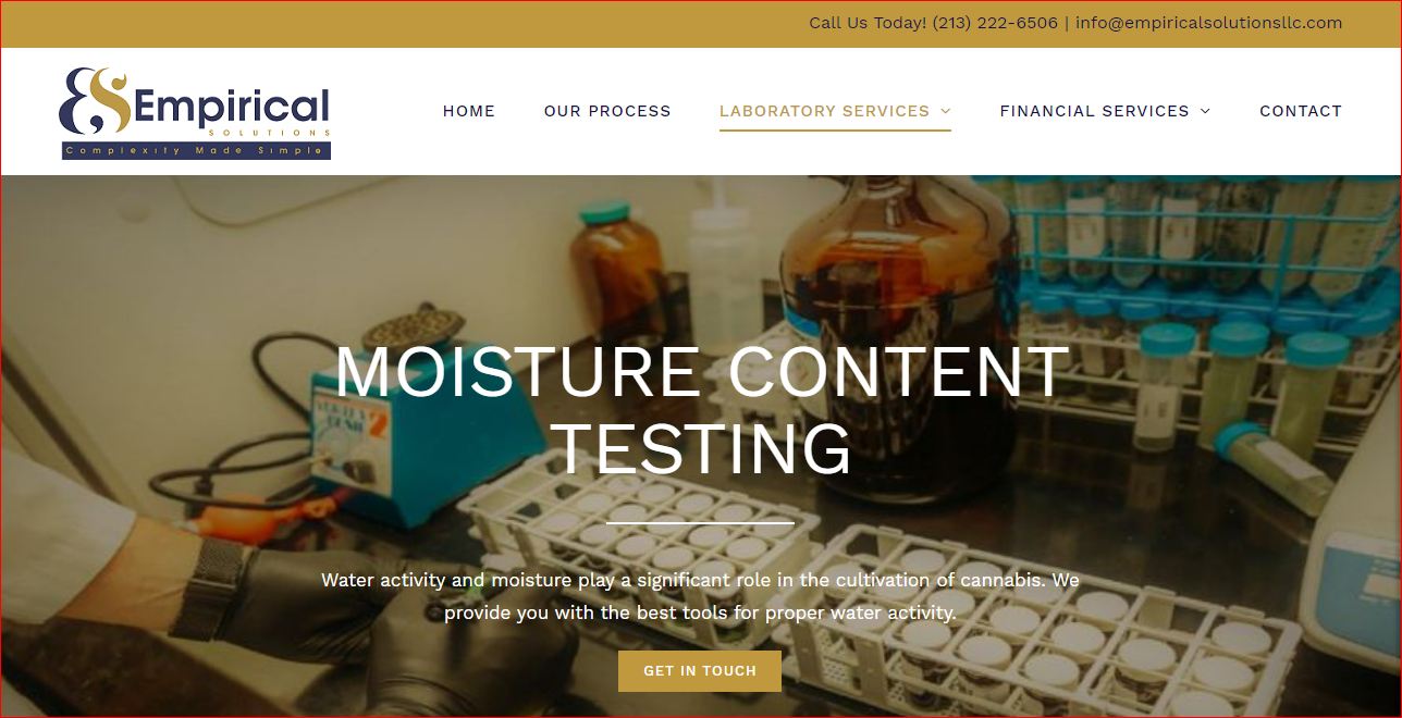 Moisture content analysis