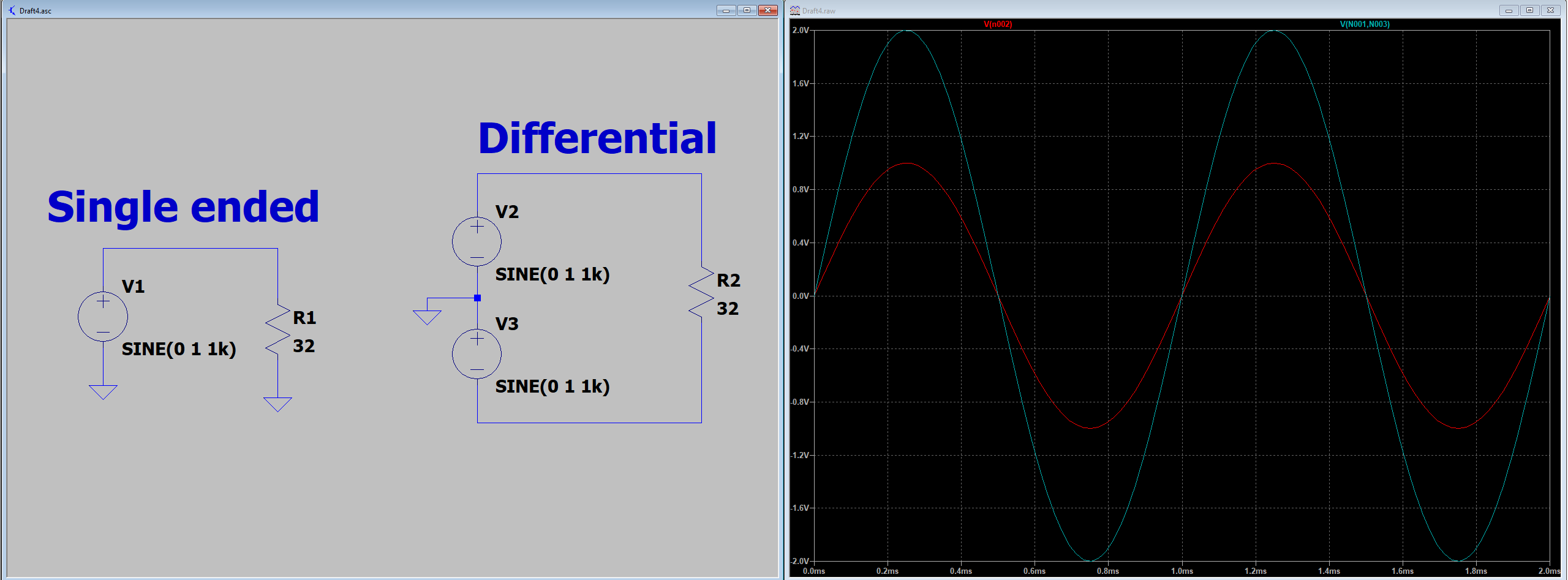 Differential vs single ended