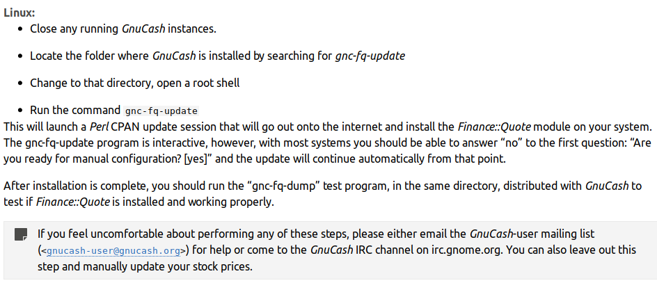 Gnucash documentation