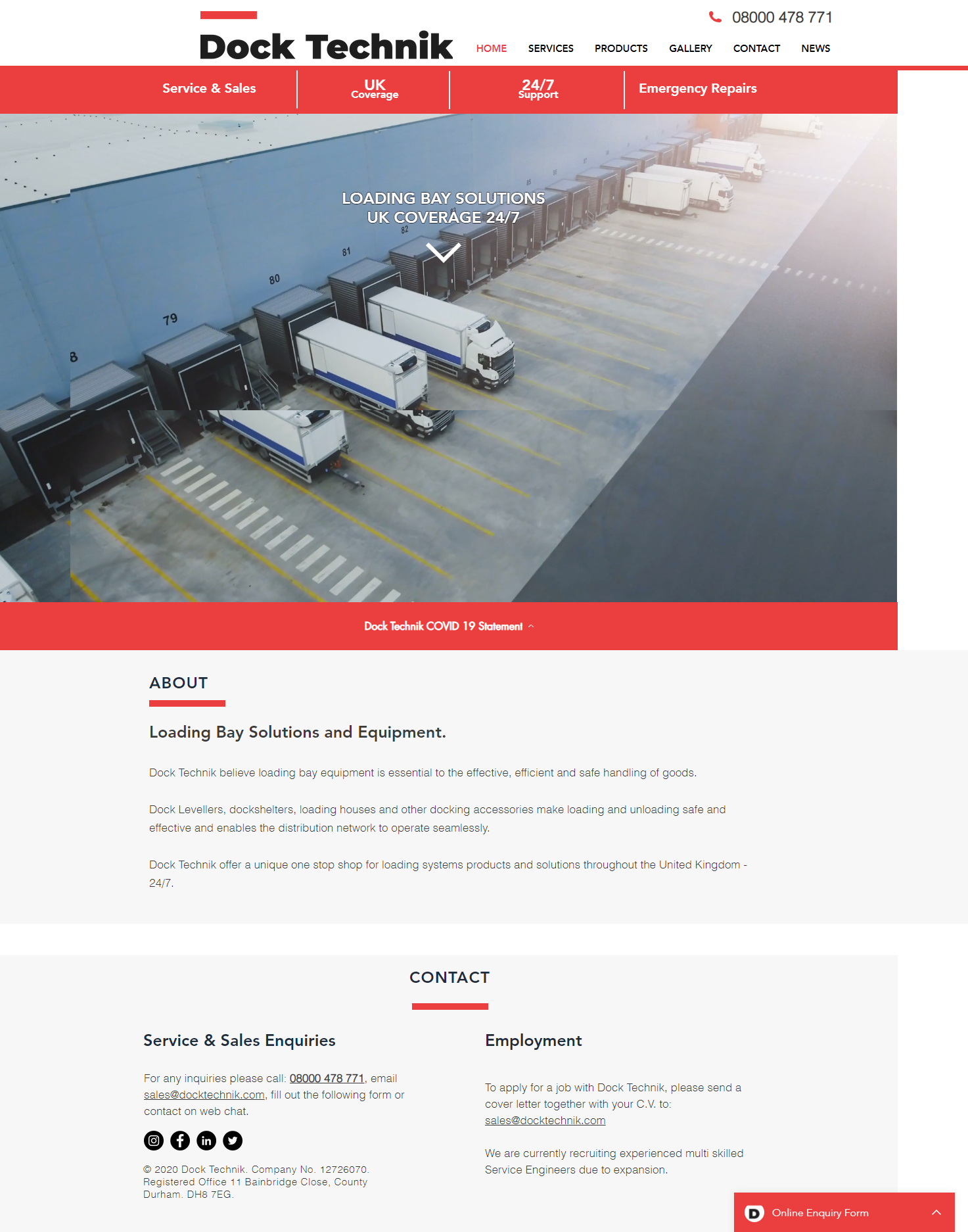 Loading bay roller shutter door repairs UK