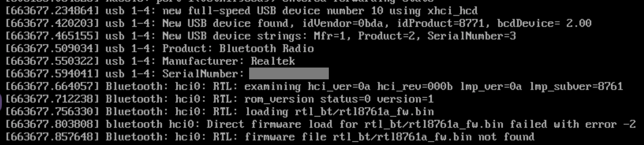 Realtek BT5.0 driver failure