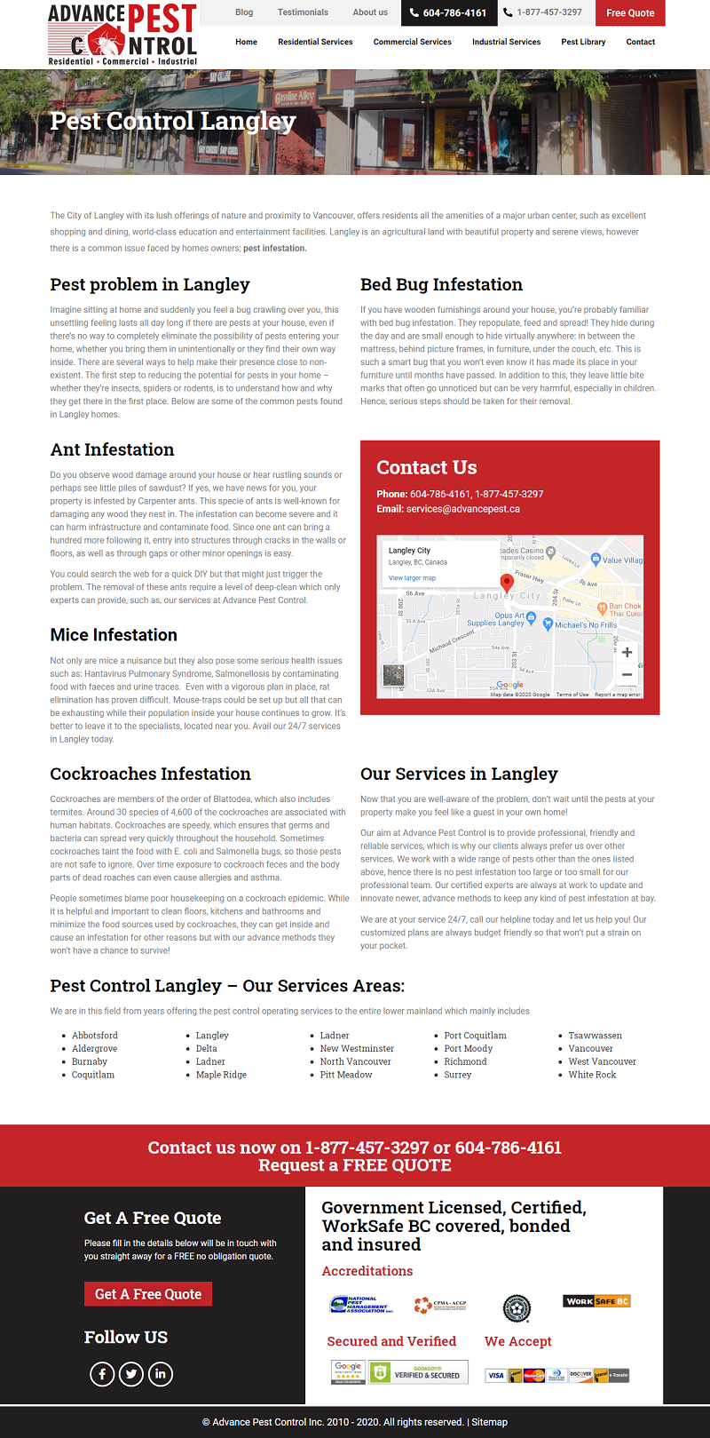 Pest control langley