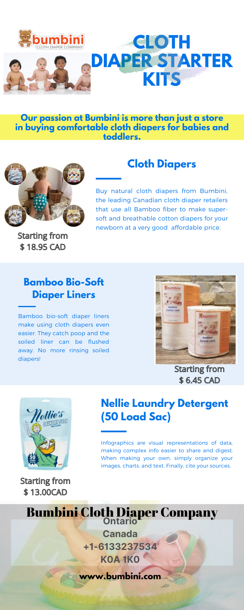 Cloth diaper starter kits