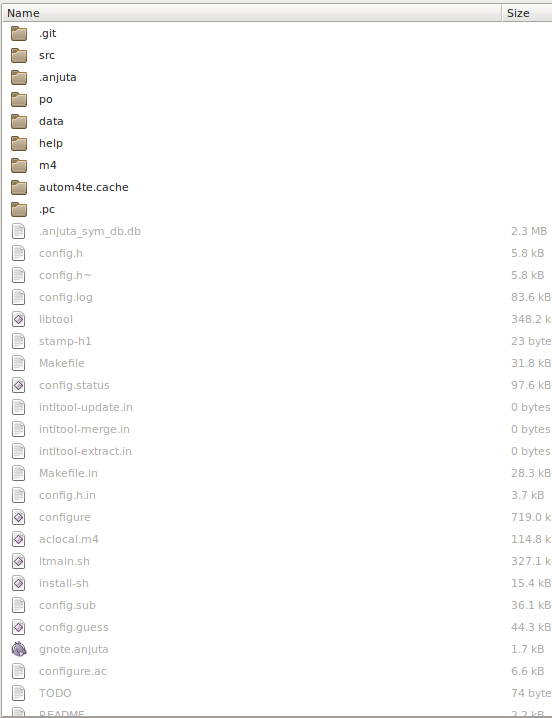 screen shot of source tree