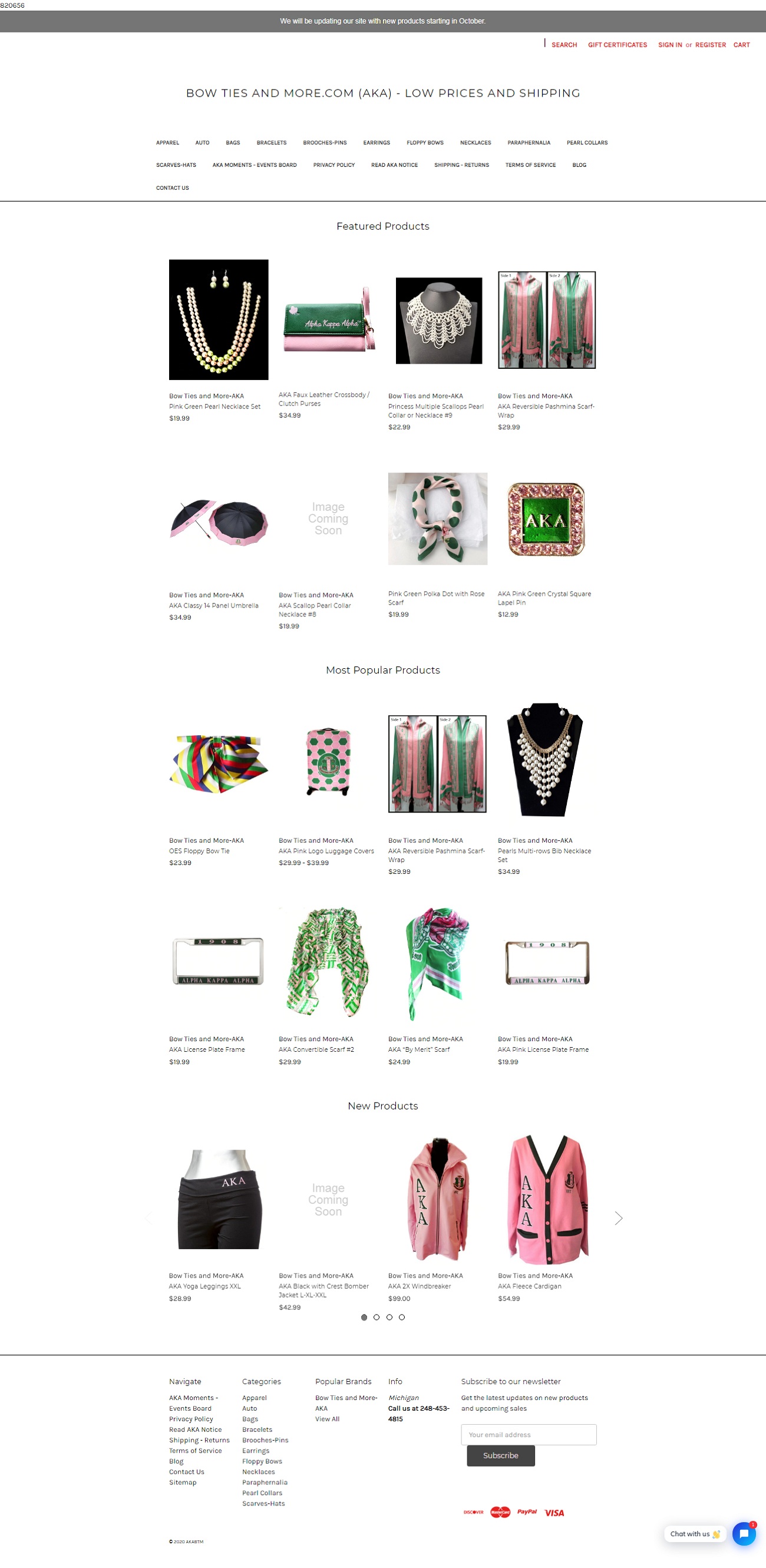 Aka brooch necklace