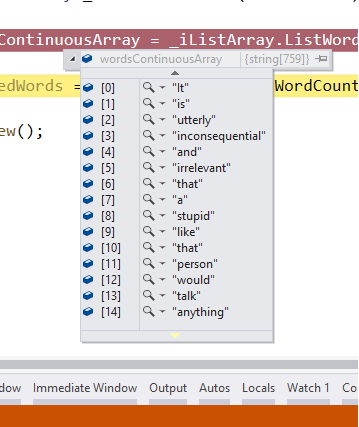 my word array