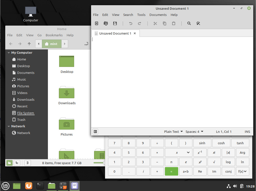 Linux Mint desktop