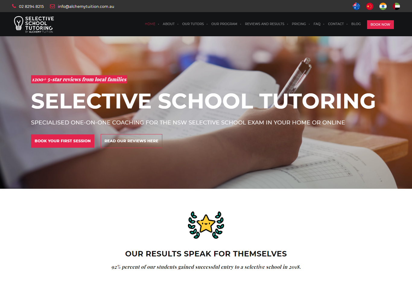 Selective School Tutoring Near Me