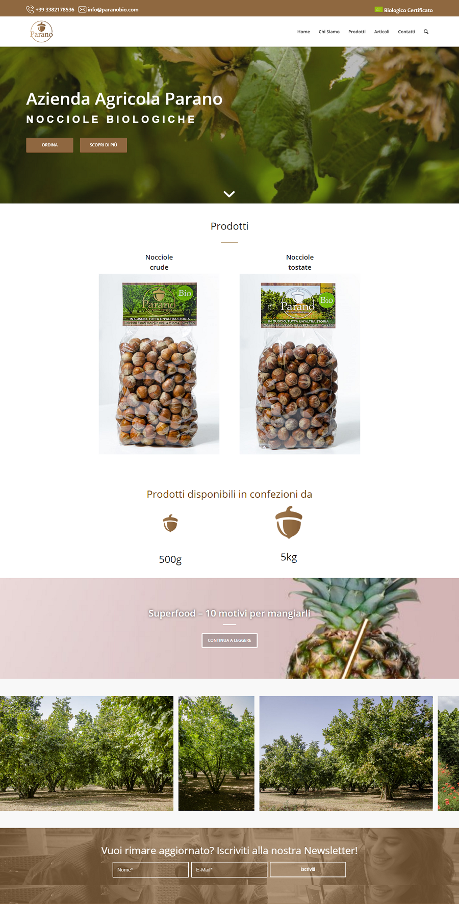 produttori nocciole biologiche