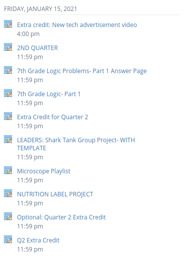 15 january due dates
