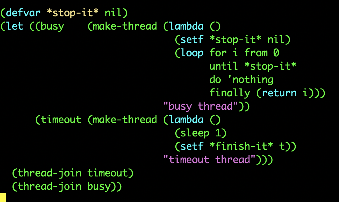emacs threads