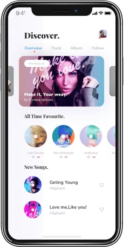 App like Spotify that provides opportunities to the music community.