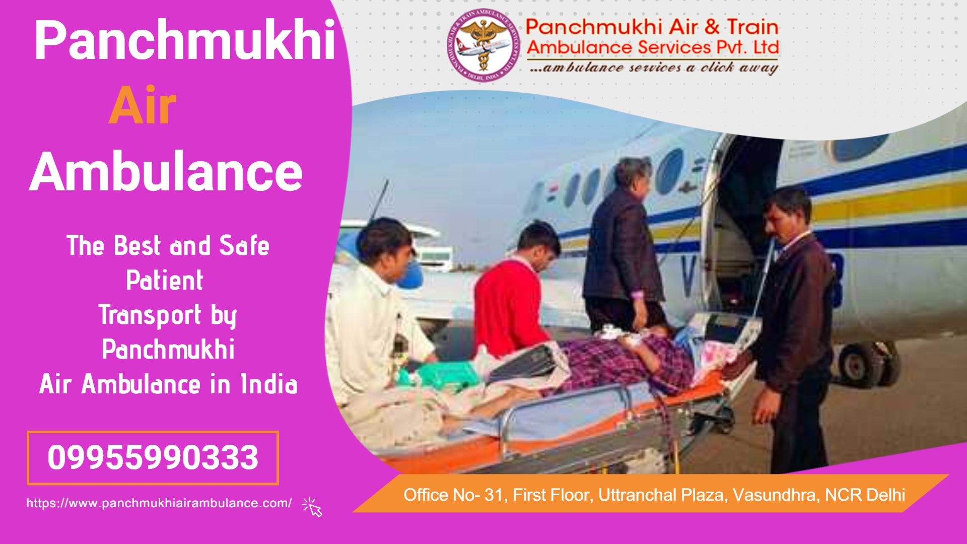 Appreciable Panchmukhi Air Ambulance in Delhi