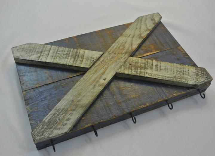 Carved Wooden Flag