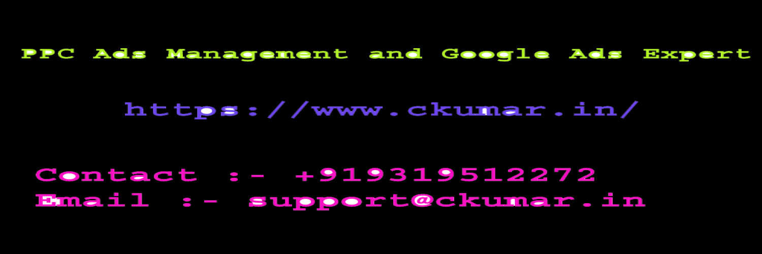 Best PPC Ads Management Services - https://www.ckumar.in/