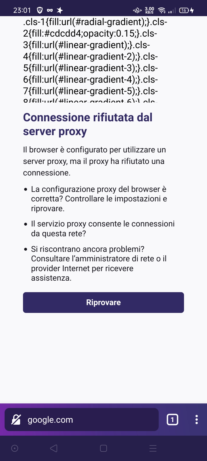 Tor error im going mad
