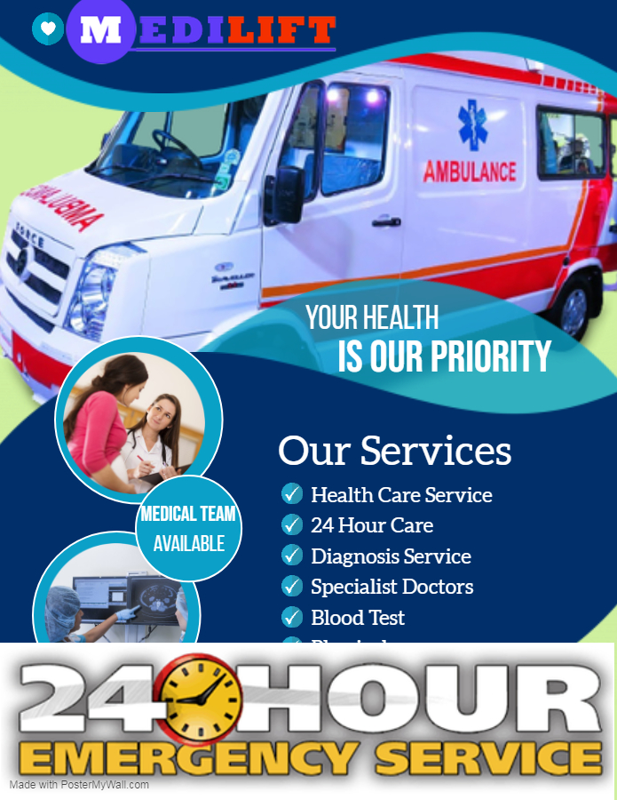 Get Medilift Ambulance Service in Patna with Essential Medical Facility