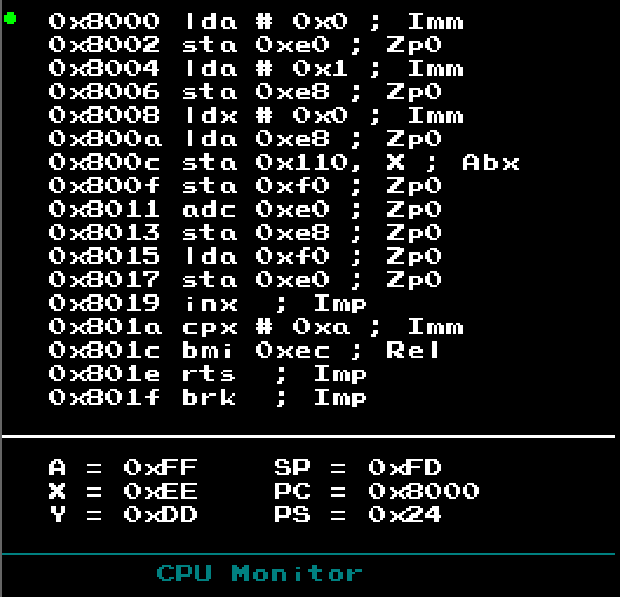 6502-emulator-fib