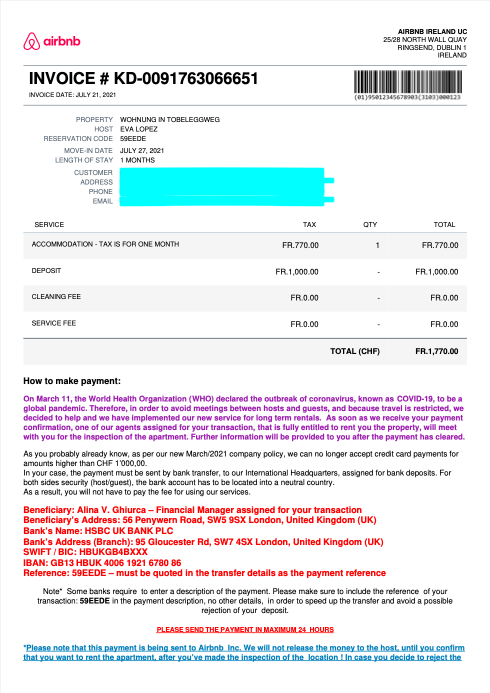 FakeAirBnbInvoice