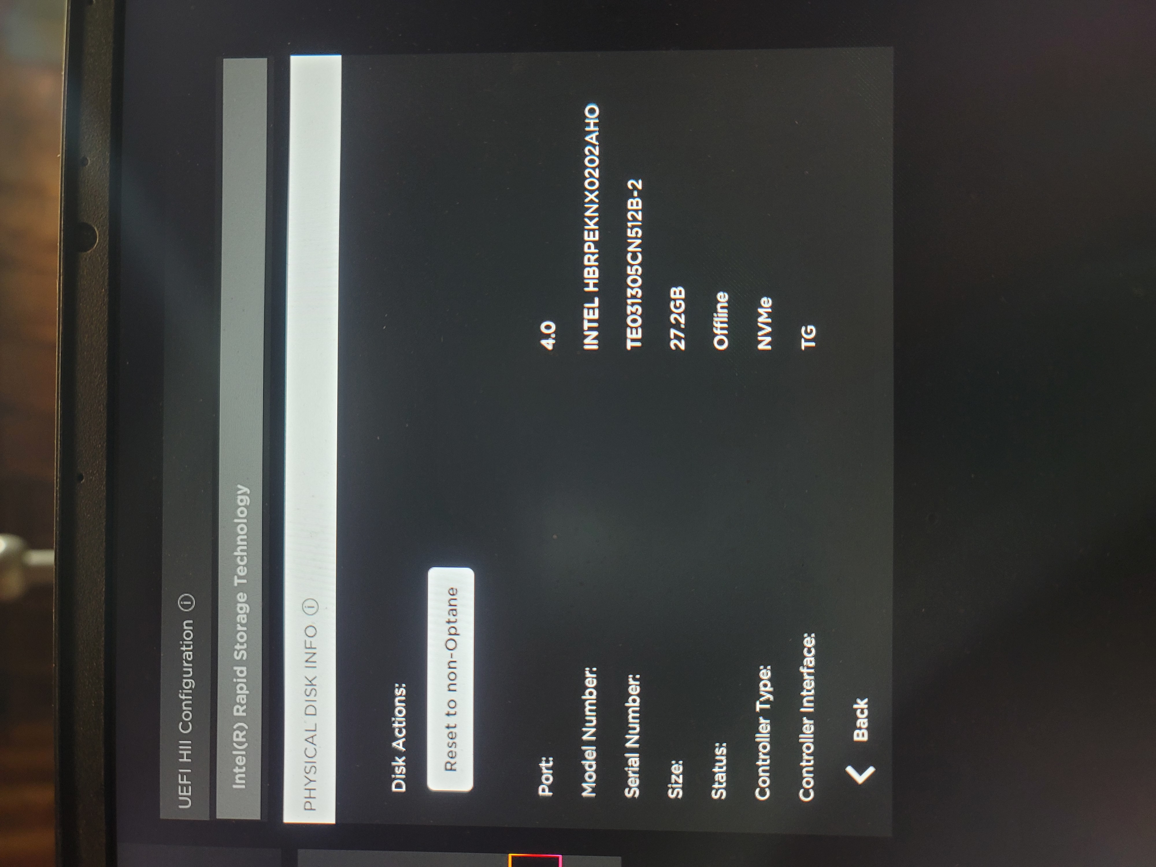 Bios Screenshot Optane Drive