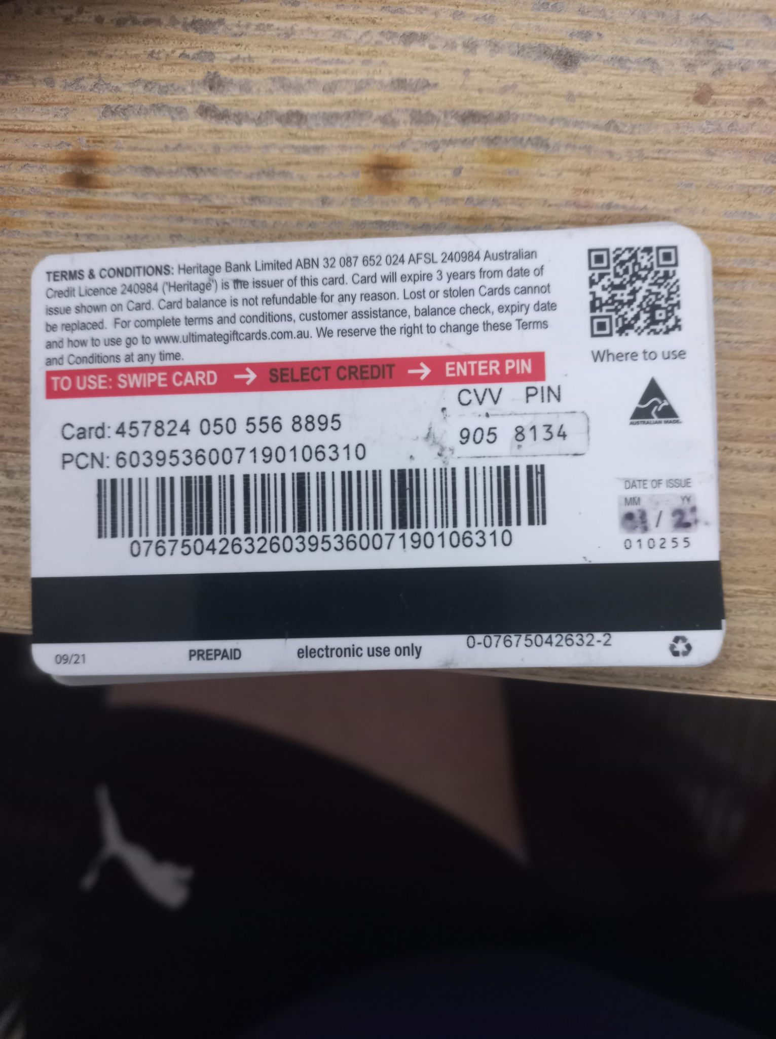 home card