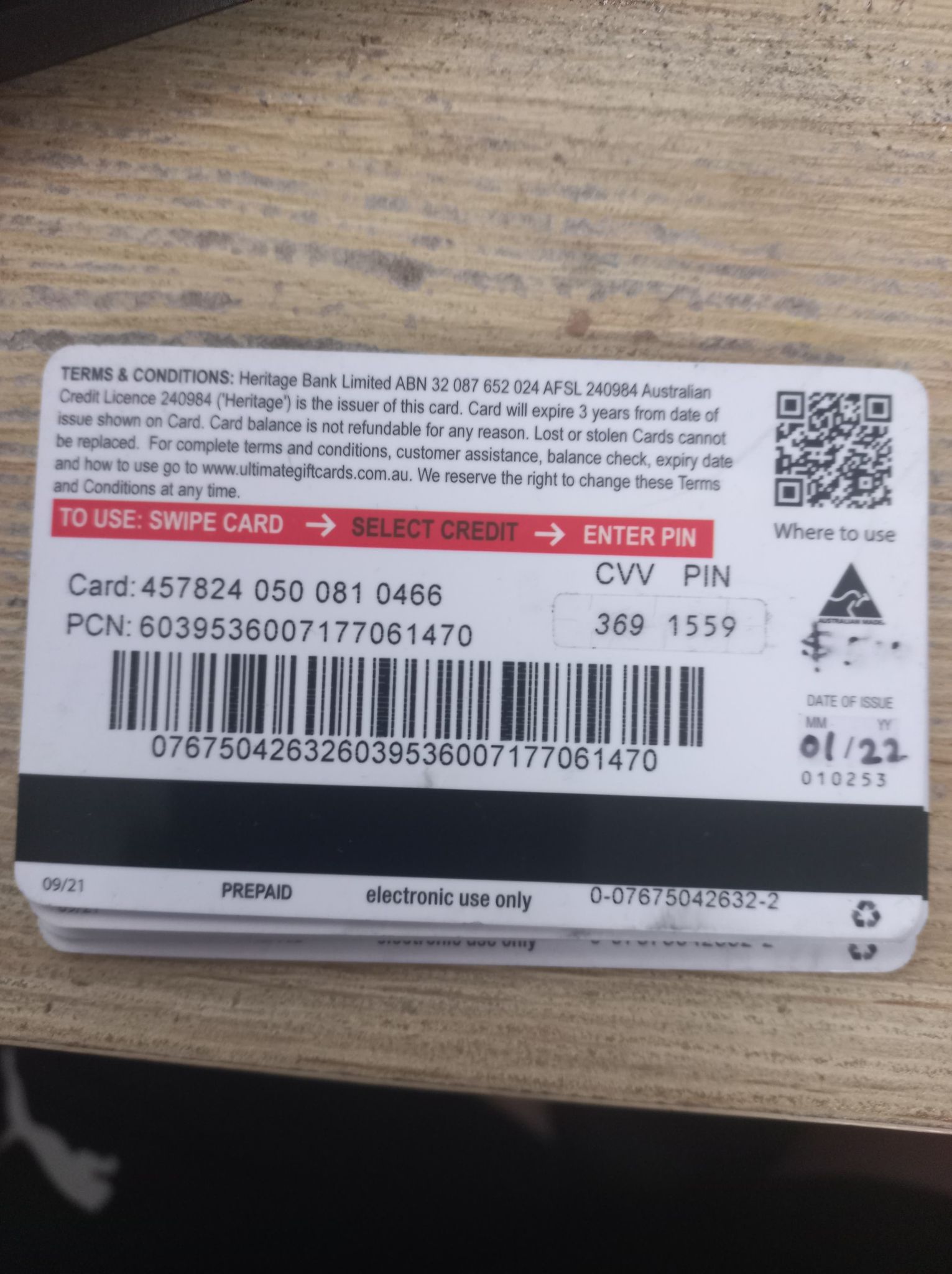 home card