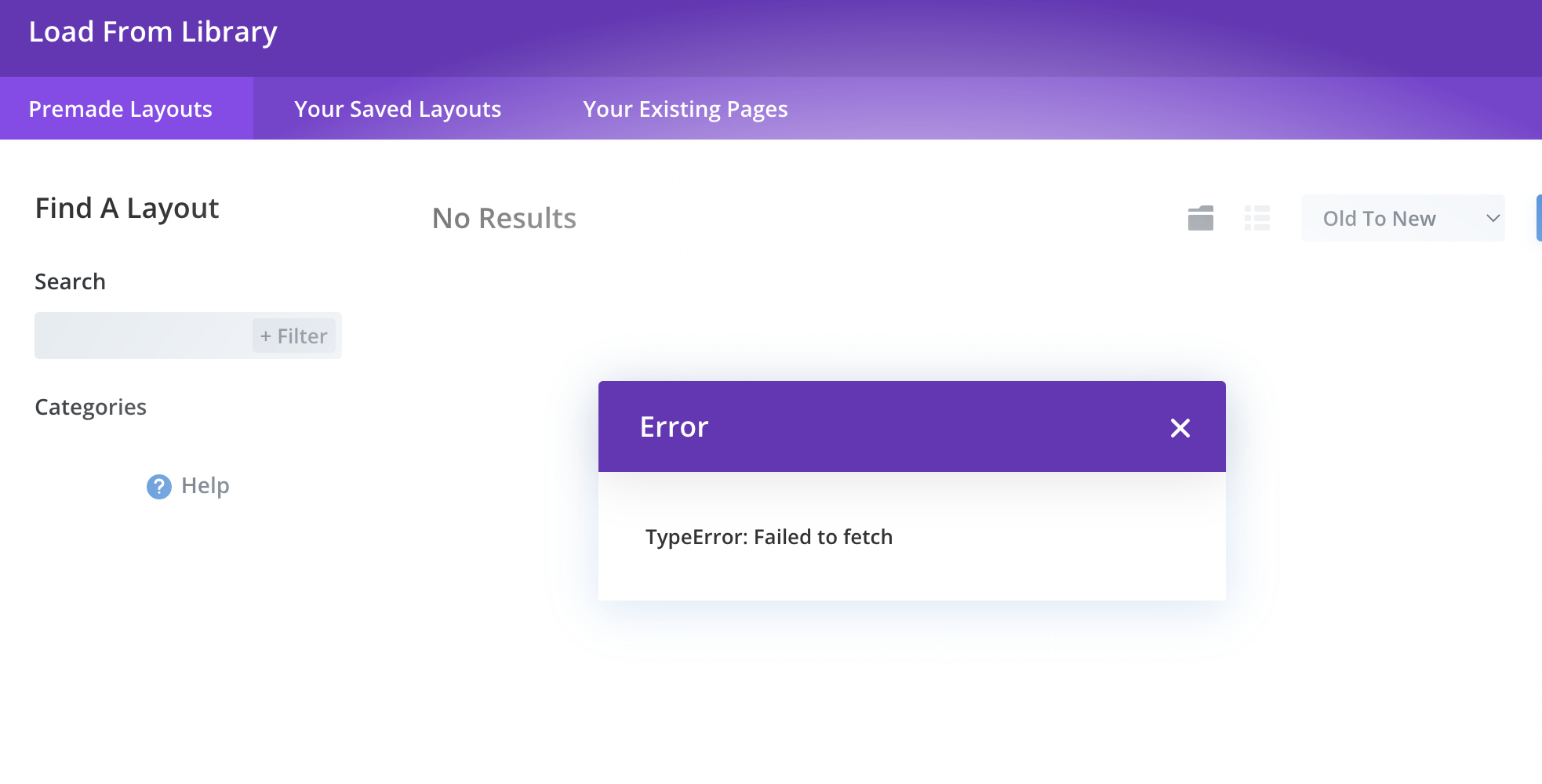 DIVI Error