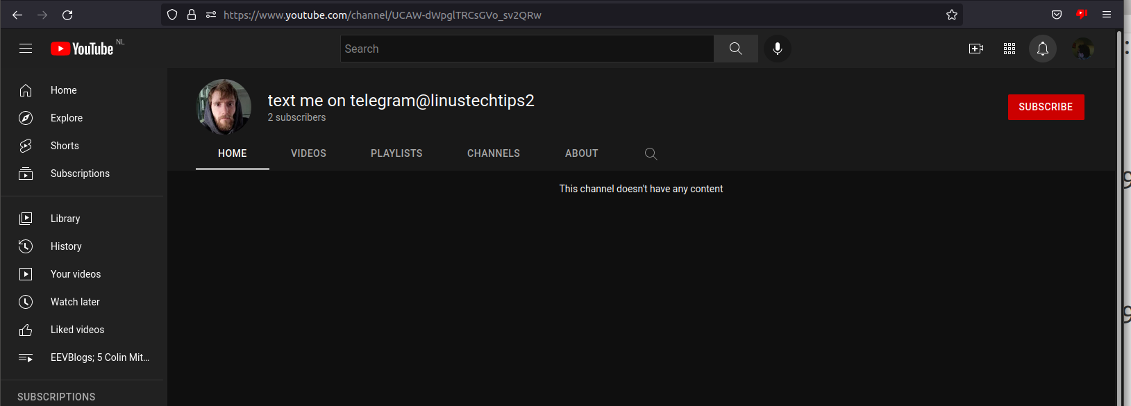 linustechips/linus impersonator